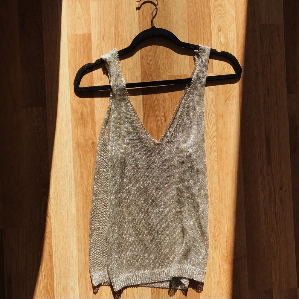 forever 21 silver tank